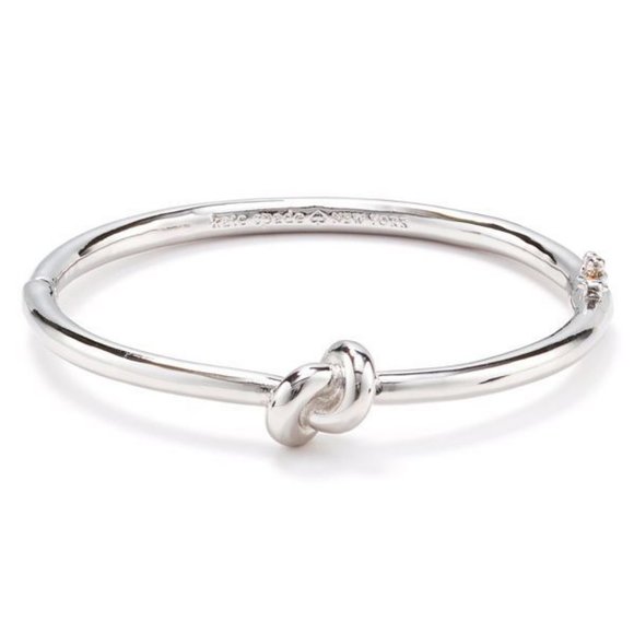 kate spade Jewelry - Kate Spade- Sailor's Knot Silver Hinge Bangle